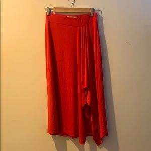 Red Michael Kors midi skirt